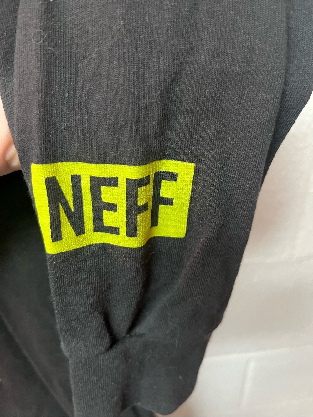 Neff Black Tee with Yellow & Green Cartoon Accent - Picture 2 of 4
